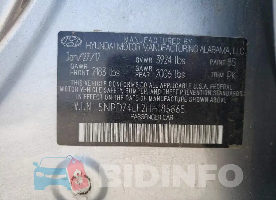5NPD74LF2HH185865 Photo# 13