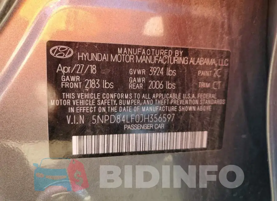 5NPD84LF0JH356597 Photo# 13
