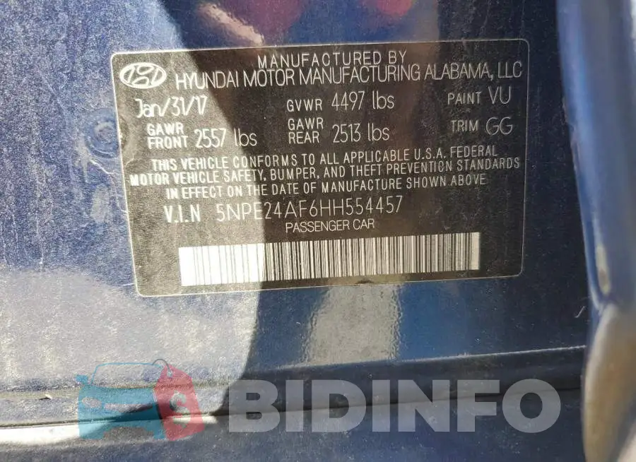 5NPE24AF6HH554457 Photo# 12