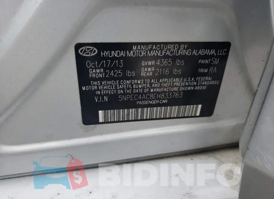 5NPEC4AC8EH833763 Photo# 12