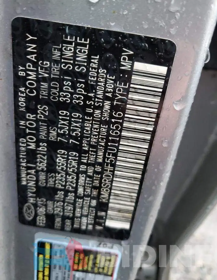 KM8SRDHF5FU116516 Photo# 12