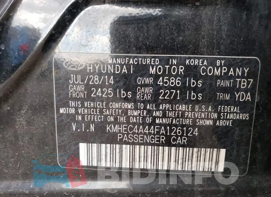 KMHEC4A44FA126124 Photo# 12