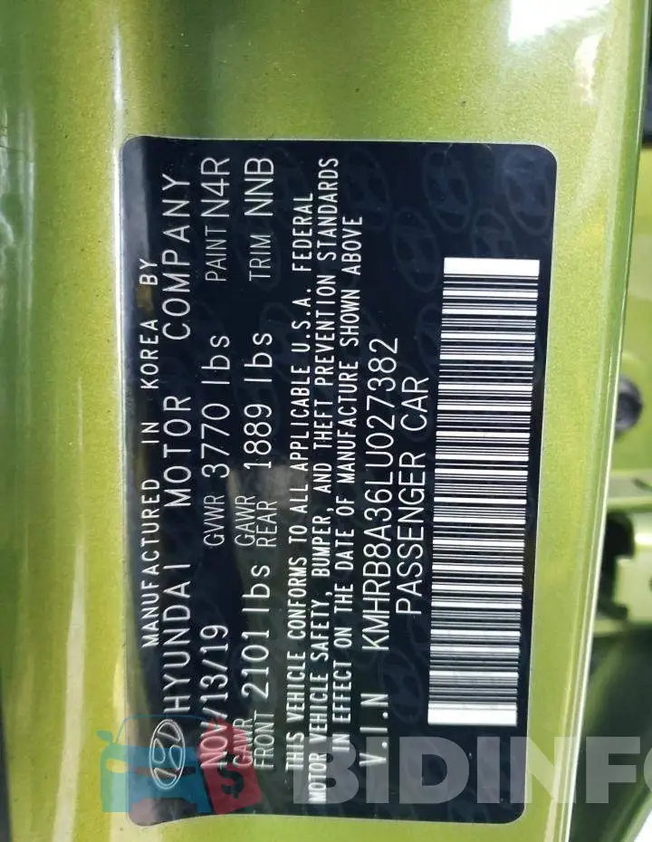 KMHRB8A36LU027382 Photo# 12