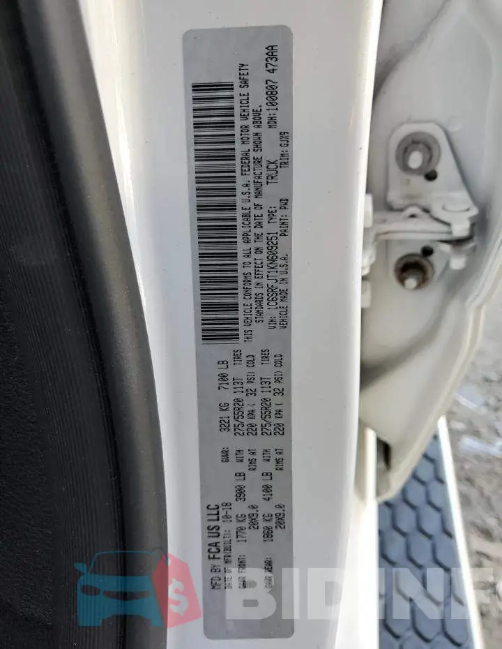 1C6SRFJT1KN609251 Photo# 12