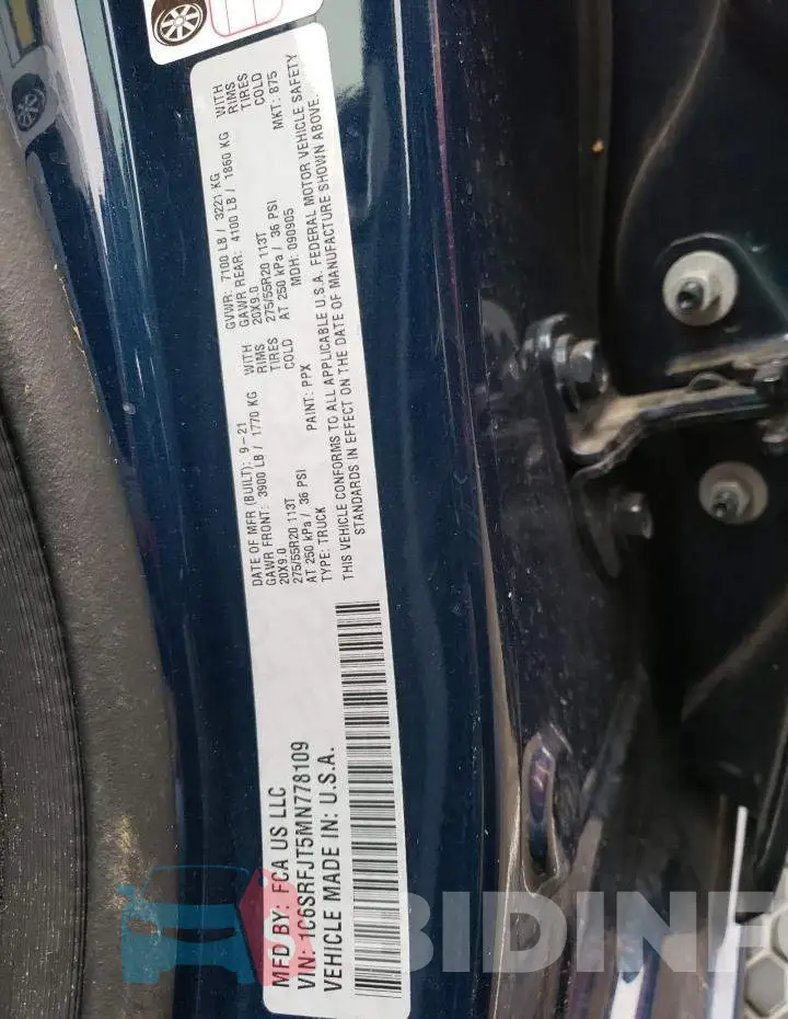 1C6SRFJT5MN778109 Photo# 12