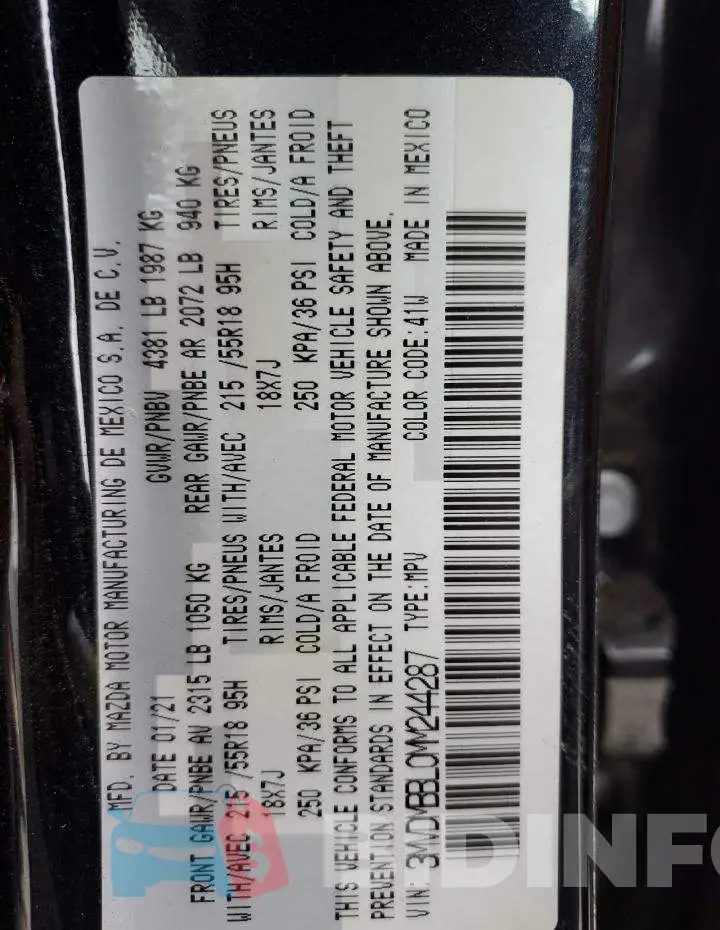 3MVDMBBL0MM244287 Photo# 12