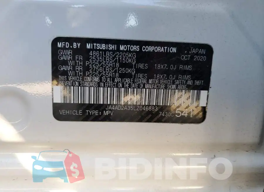 JA4AD2A35LZ046883 Photo# 12