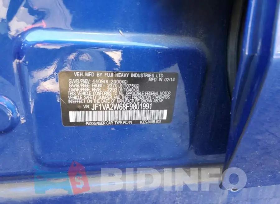 JF1VA2W68F9801991 Photo# 12