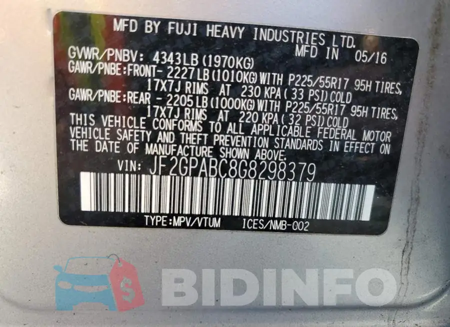 JF2GPABC8G8298379 Photo# 13