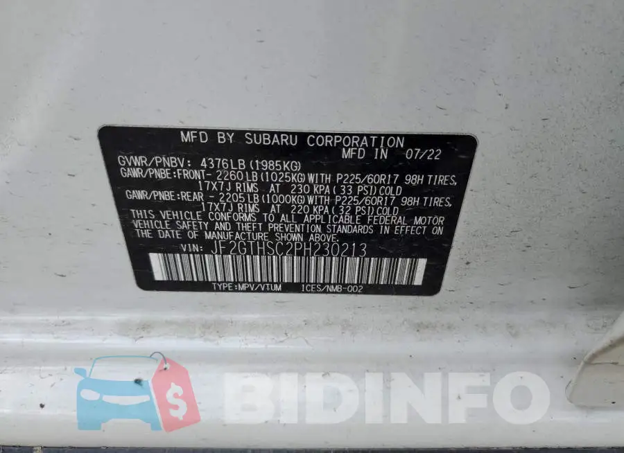 JF2GTHSC2PH230213 Photo# 13