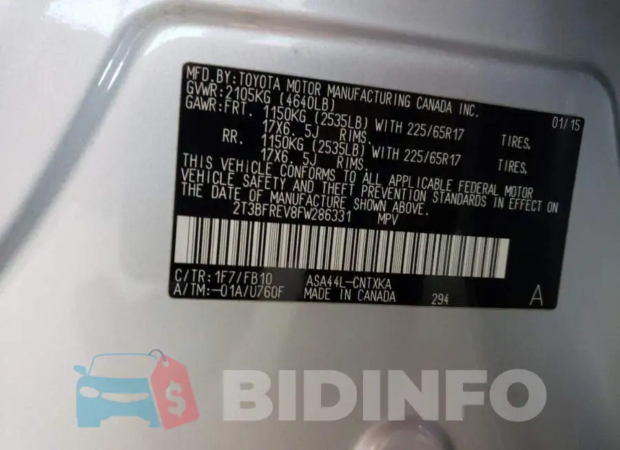 2T3BFREV8FW286331 Photo# 12