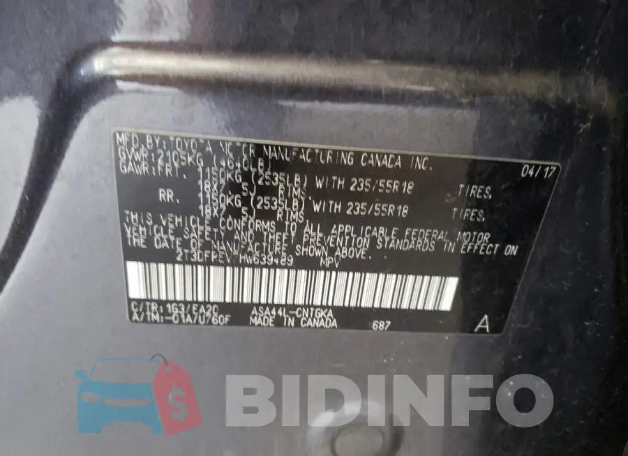 2T3DFREV7HW639489 Photo# 12