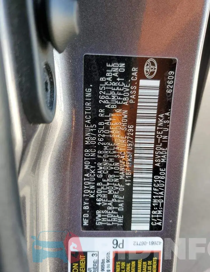 4T1BF1FK5FU977296 Photo# 12