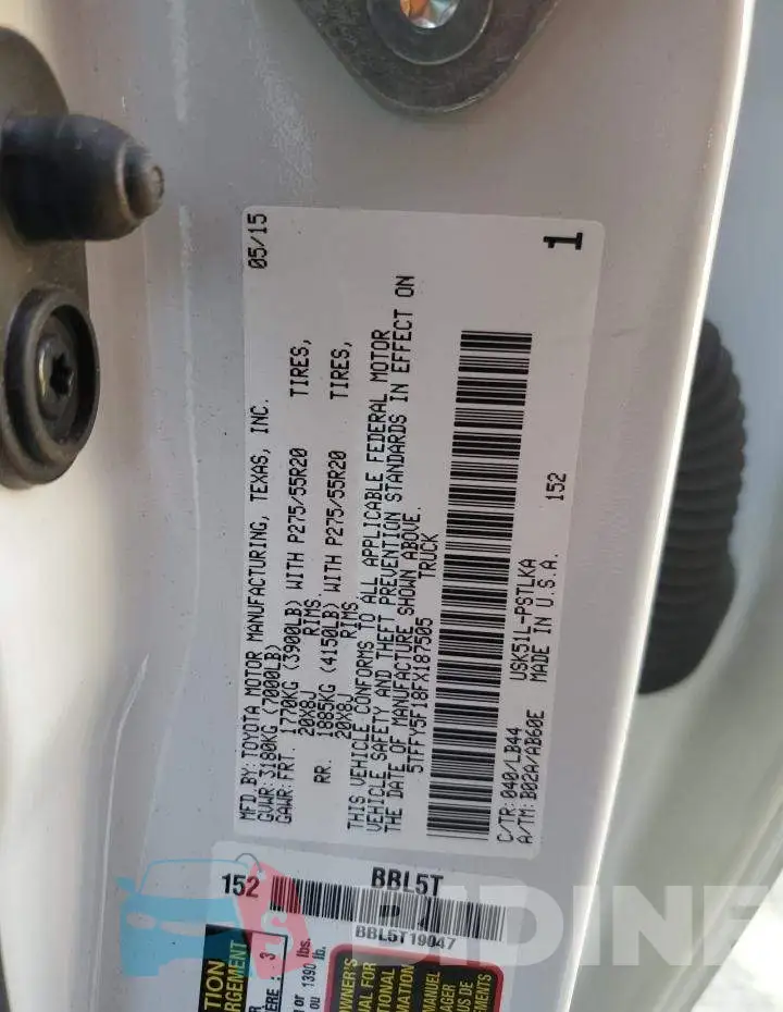 5TFFY5F18FX187505 Photo# 13