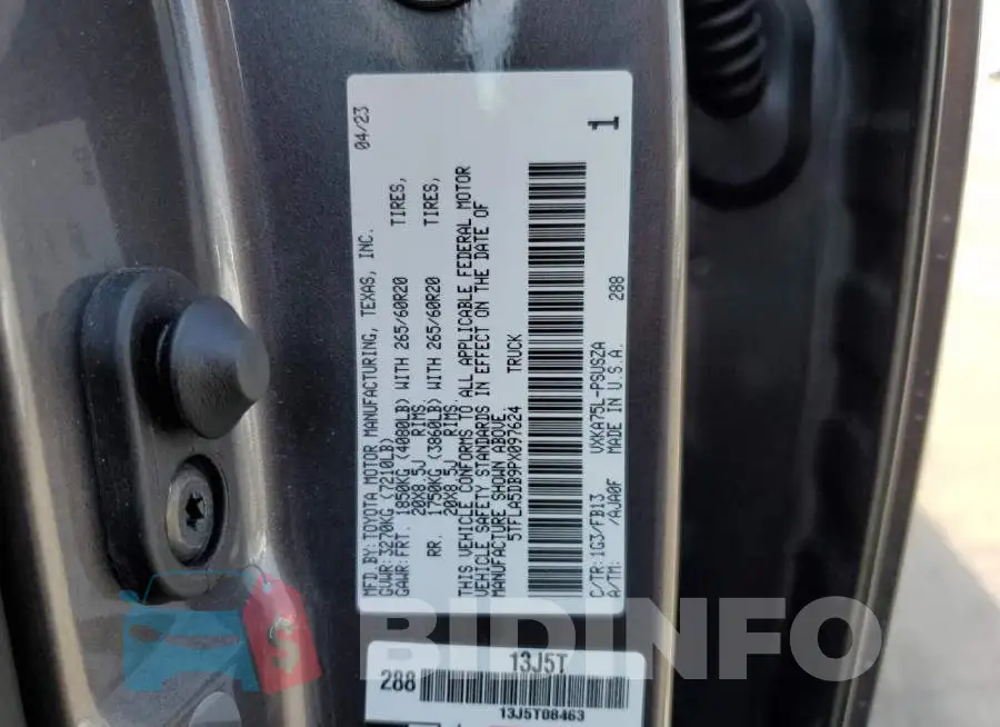 5TFLA5DB9PX097624 Photo# 12
