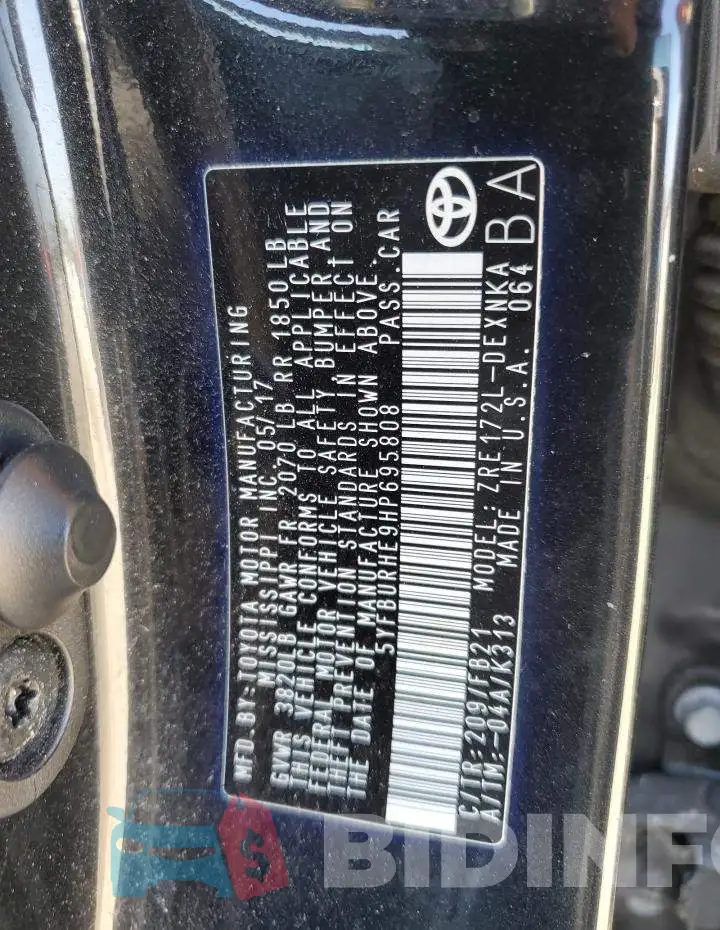 5YFBURHE9HP695808 Photo# 12