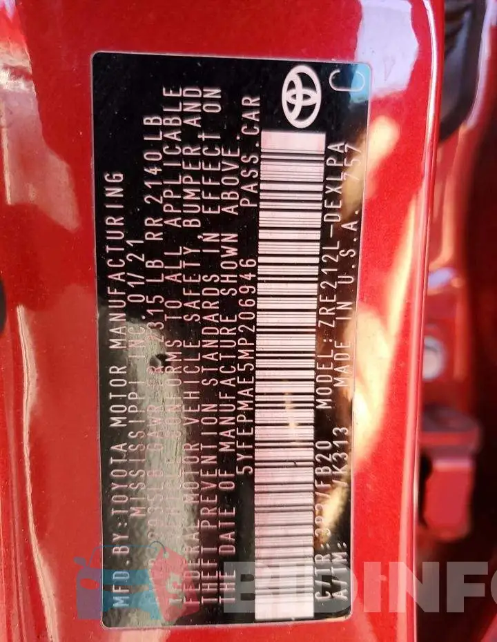 5YFEPMAE5MP206946 Photo# 12