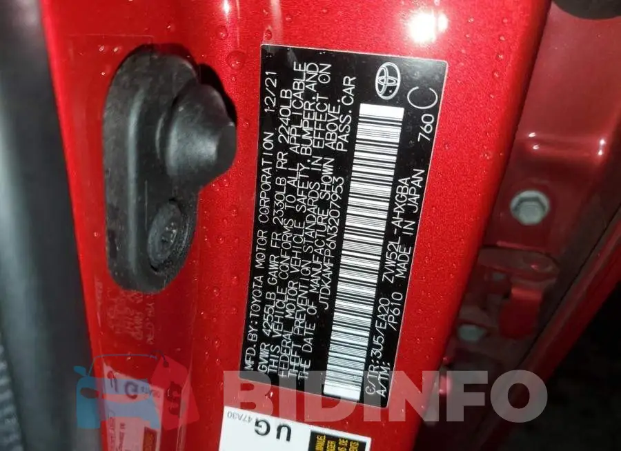 JTDKAMFP6N3207953 Photo# 12