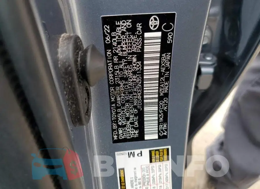 JTDS4MCE5N3511334 Photo# 12