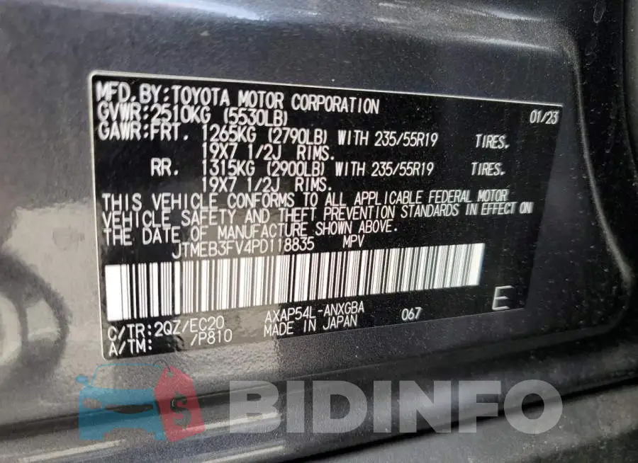 JTMEB3FV4PD118835 Photo# 12