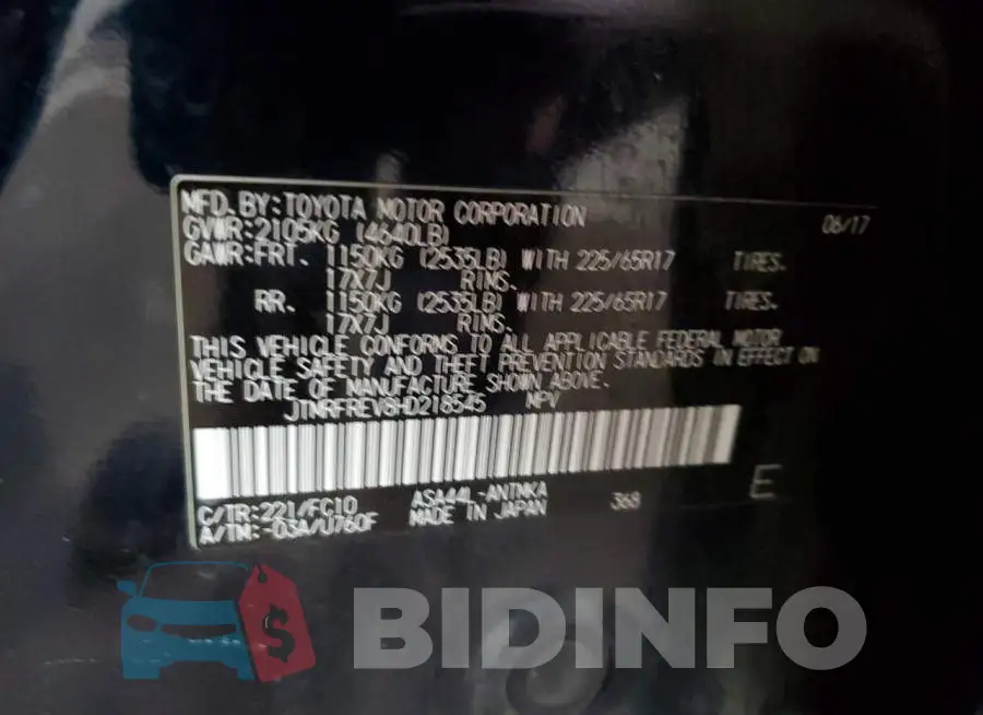 JTMRFREV8HD218545 Photo# 13