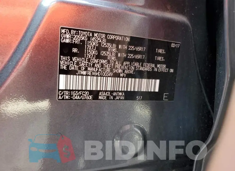 JTMWFREV6HD100349 Photo# 13