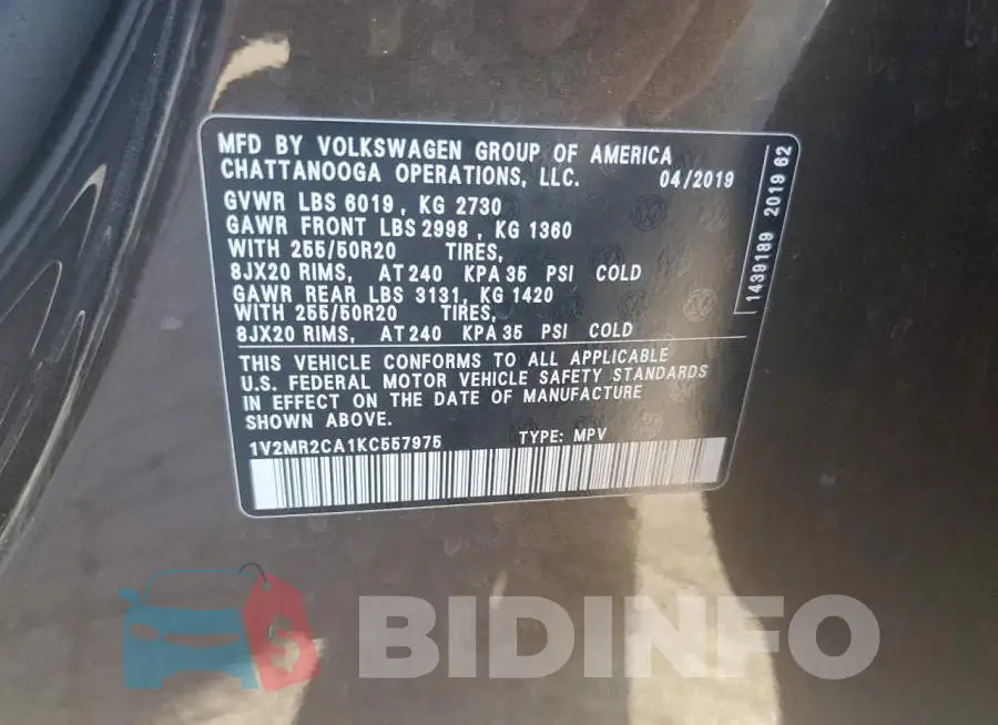 1V2MR2CA1KC557975 Photo# 13