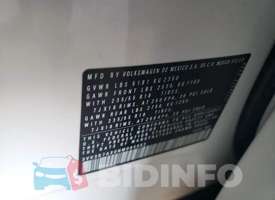 3VV3B7AX0NM084953 Photo# 13