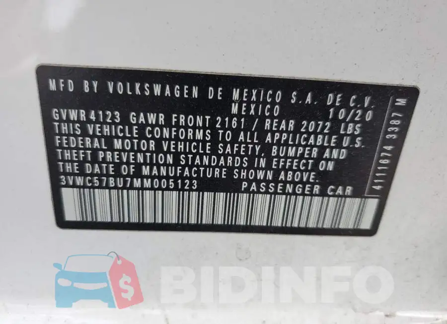3VWC57BU7MM005123 Photo# 12
