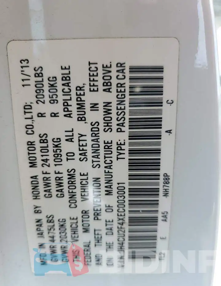 JH4CU2F4XEC003001 Photo# 13