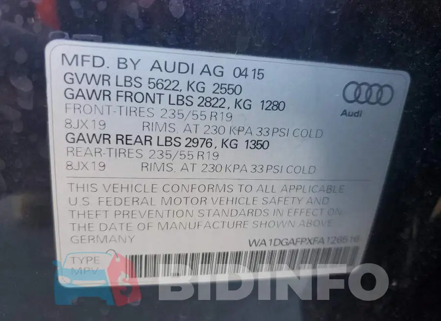 WA1DGAFPXFA126516 Photo# 13