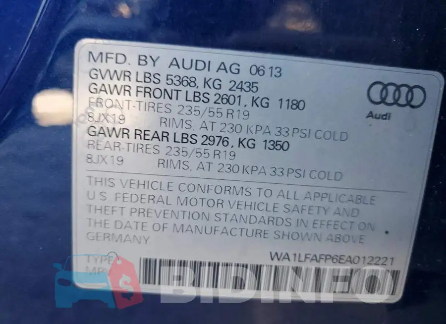 WA1LFAFP6EA012221 Photo# 12