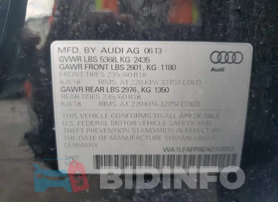 WA1LFAFP8EA010552 Photo# 12