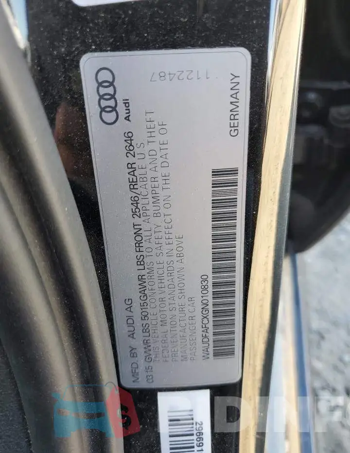 WAUDFAFCXGN010830 Photo# 12