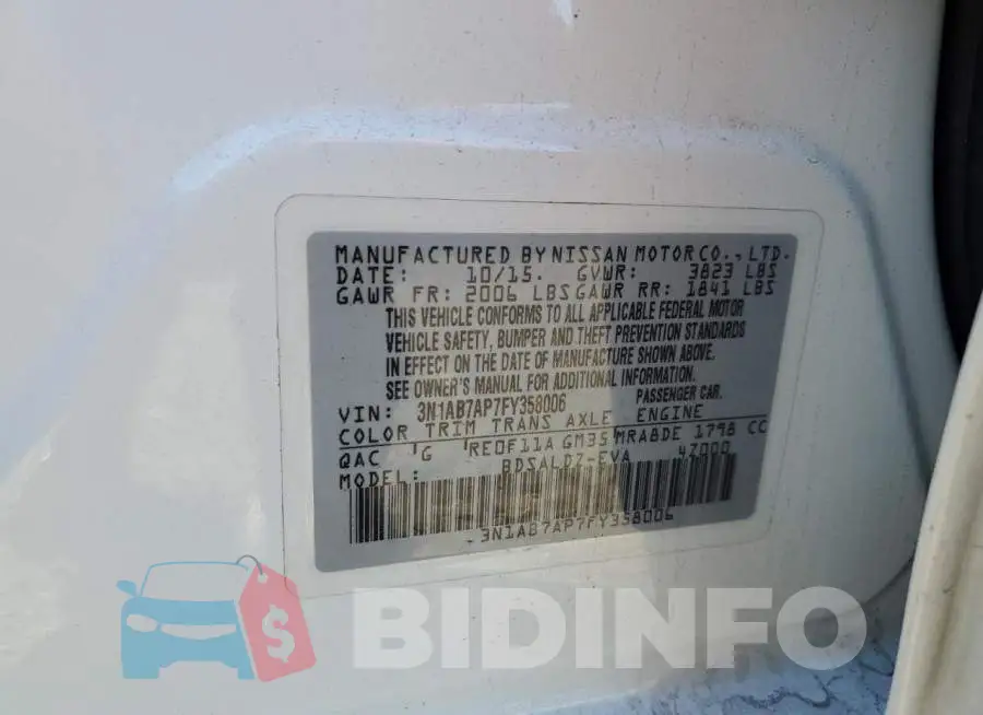 3N1AB7AP7FY358006 Photo# 12