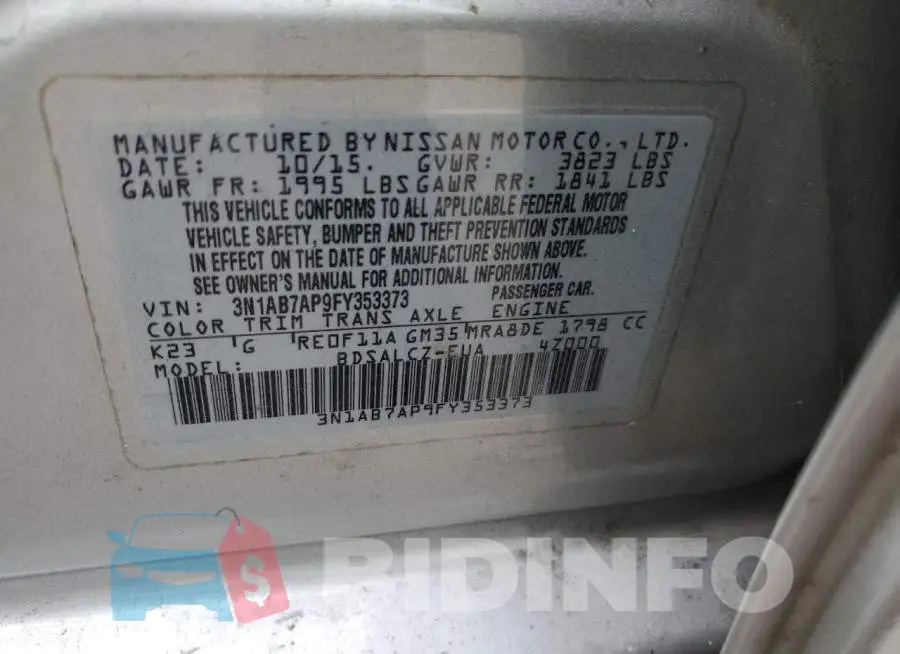 3N1AB7AP9FY353373 Photo# 12