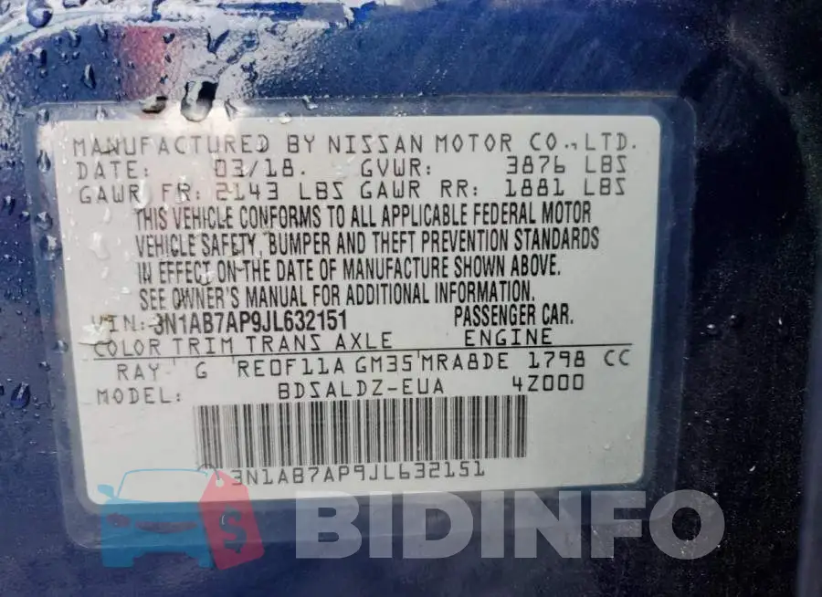 3N1AB7AP9JL632151 Photo# 13