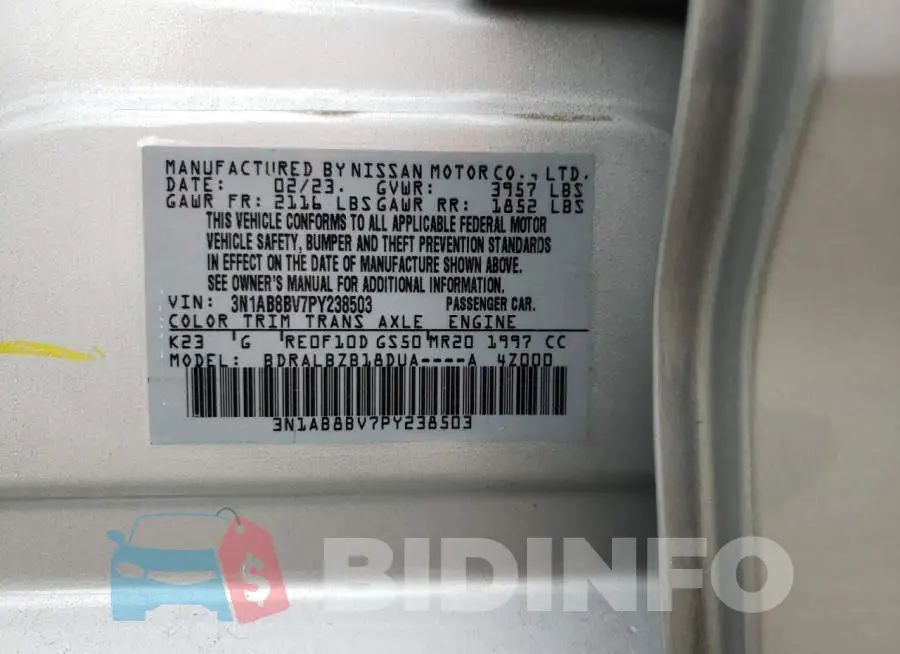 3N1AB8BV7PY238503 Photo# 12