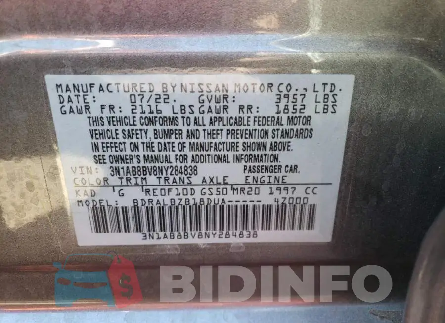 3N1AB8BV8NY284838 Photo# 13