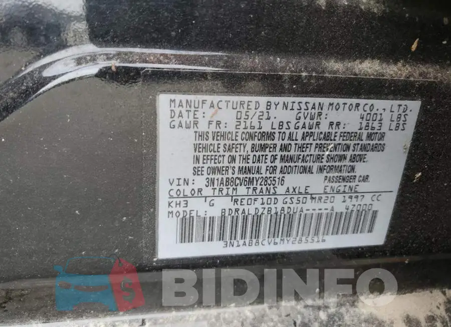 3N1AB8CV6MY285516 Photo# 12