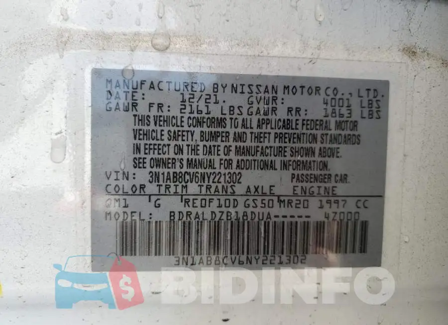 3N1AB8CV6NY221302 Photo# 13
