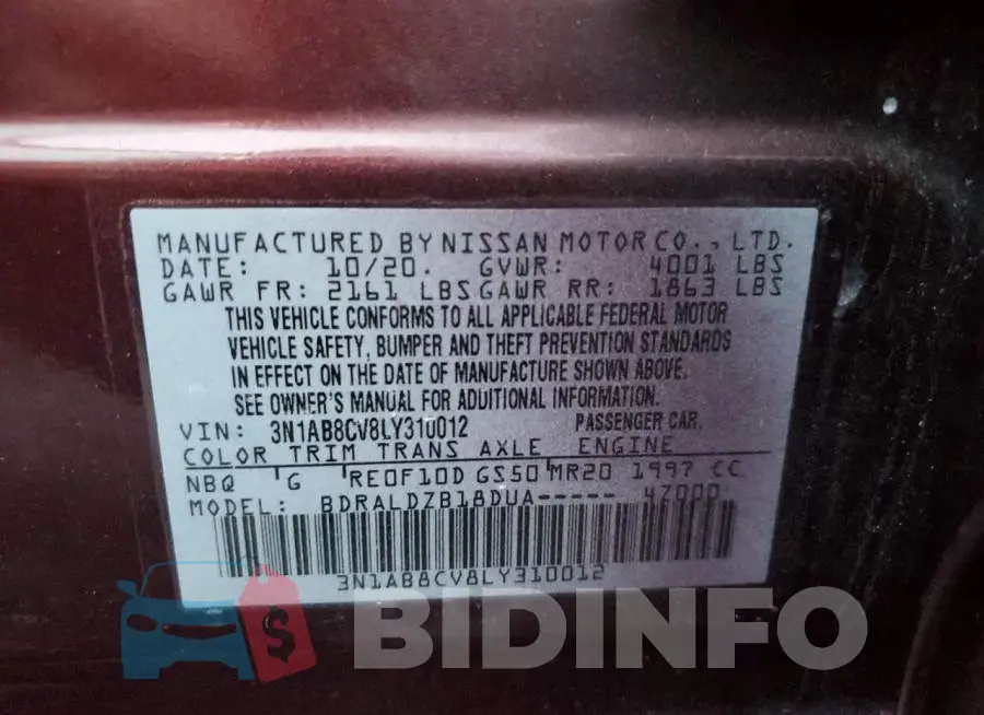 3N1AB8CV8LY310012 Photo# 12