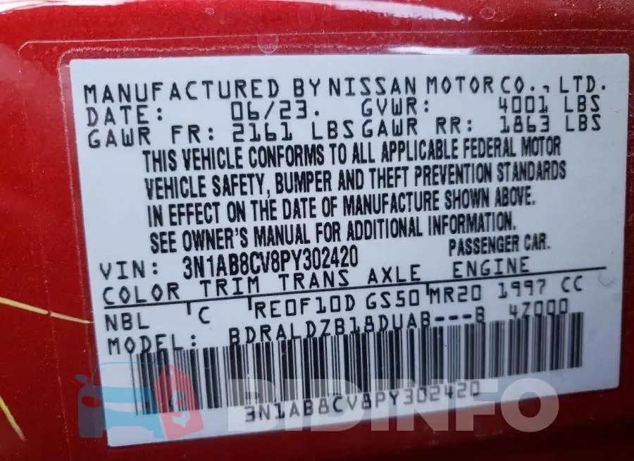 3N1AB8CV8PY302420 Photo# 12