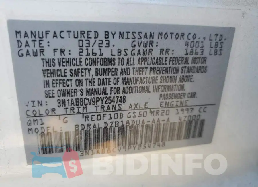 3N1AB8CV9PY254748 Photo# 12