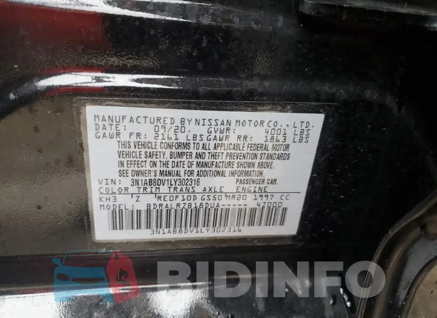 3N1AB8DV1LY302316 Photo# 12