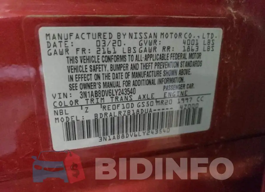 3N1AB8DV6LY243540 Photo# 12