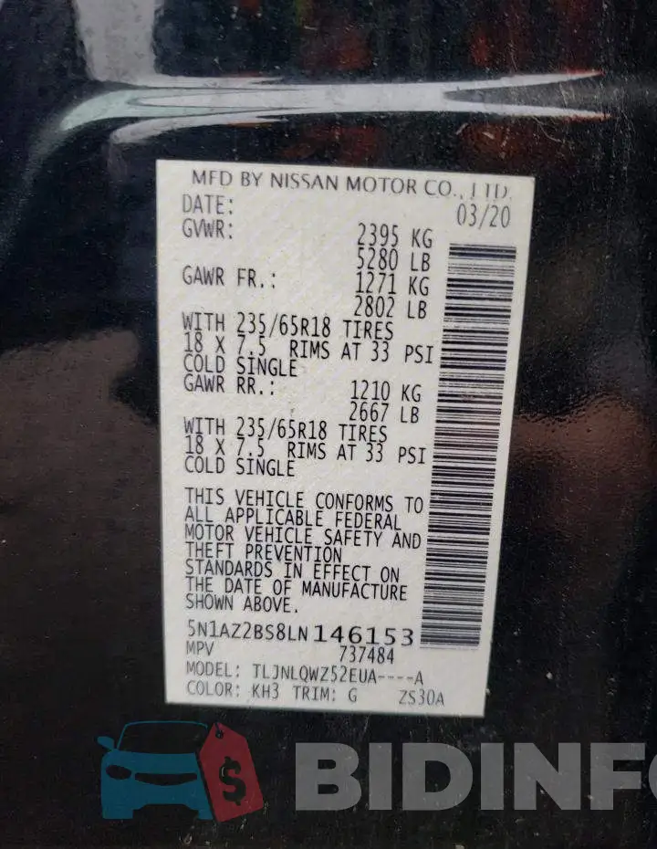 5N1AZ2BS8LN146153 Photo# 13