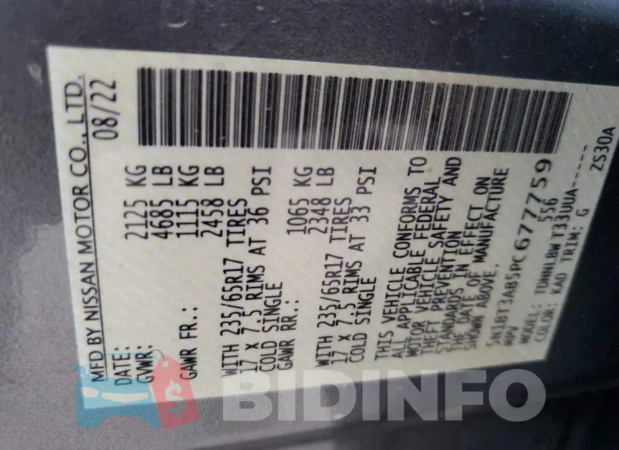 5N1BT3AB5PC677759 Photo# 12