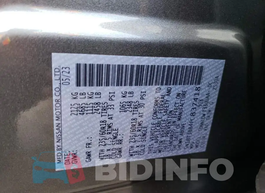 5N1BT3BB4PC837418 Photo# 14