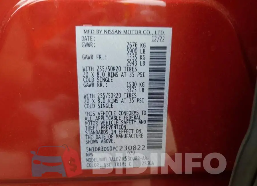 5N1DR3DG0PC230822 Photo# 13